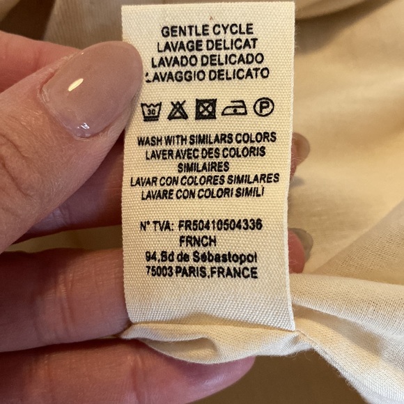 FRNCH Paris scalloped, snap-front skirt with optional tie. NWT - Picture 5 of 6